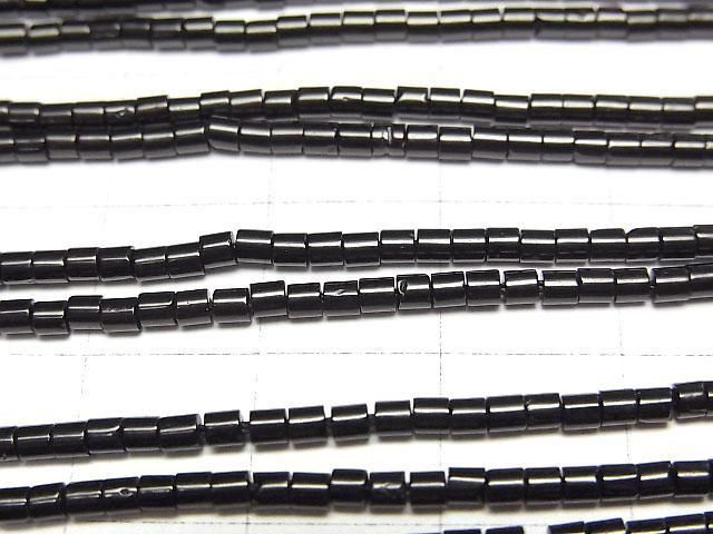 Onyx Rohr 2x2x2mm 1 Strang Perlen (ca. 15 Zoll/37 cm)