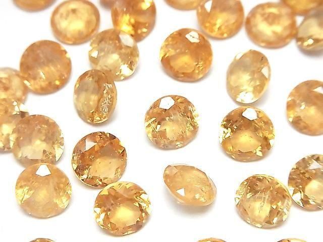 High Quality Imperial Topaz AAA- Loose Stone Round Faceted 8x8mm 1pc