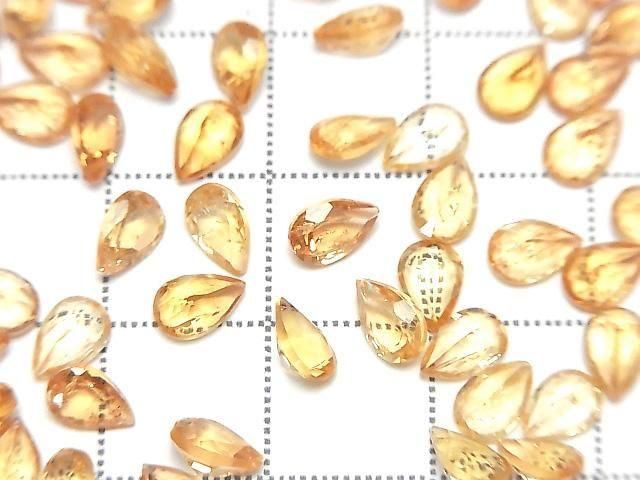 High Quality Imperial Topaz AAA- Loose Stone Pear Shape Faceted 6x4mm 3pcs
