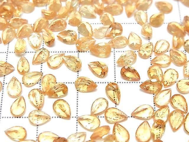 High Quality Imperial Topaz AAA- Loose Stone Pear Shape Faceted 6x4mm 3pcs