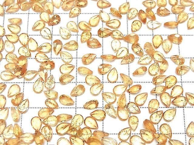 High Quality Imperial Topaz AAA- Loose Stone Pear Shape Faceted 6x4mm 3pcs
