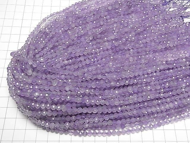 Light color Amethyst AA++ Faceted Round 4mm 1strand beads (approx. 15 inches/37 cm) High Quality!