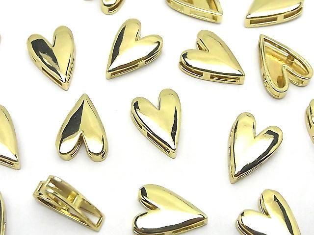 Metal Parts 15x10.5mm Heart Shape Gold color 2 pcs