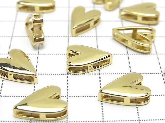 Metal Parts 15x10.5mm Heart Shape Gold color 2 pcs