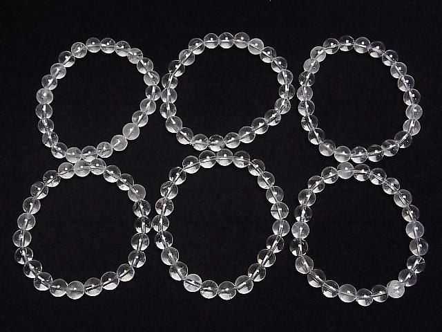 Perles en cristal de quartz AA++ rondes 8 mm 1 fil (bracelet)