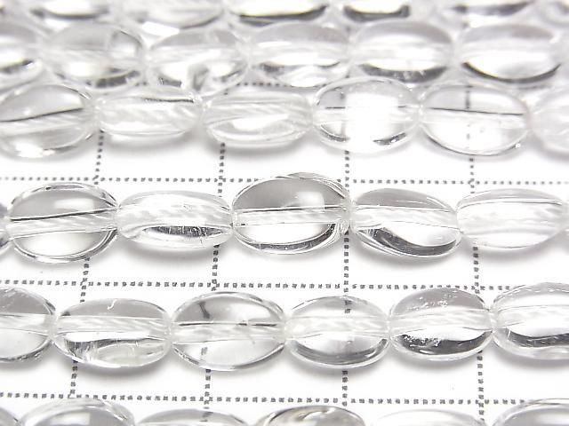 水晶石英 AA++ 橢圓形 8x6mm 1串珠 (約 15 英寸/36 公分)