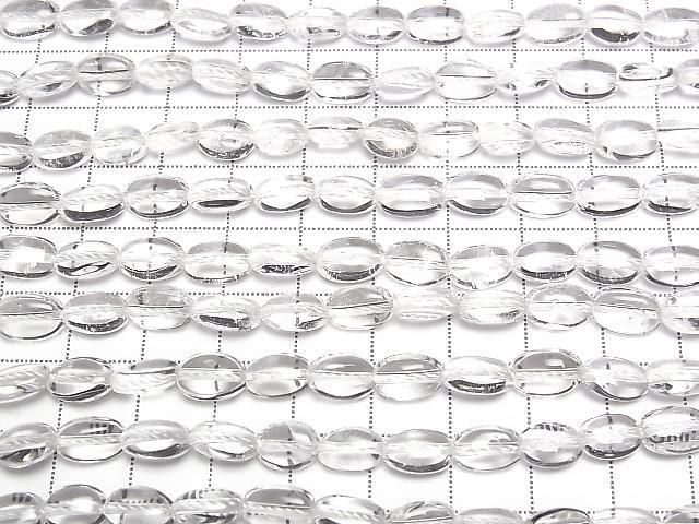 Perles de Quartz Cristal AA++ Ovale 8x6mm 1fil (environ 15inch/36cm)