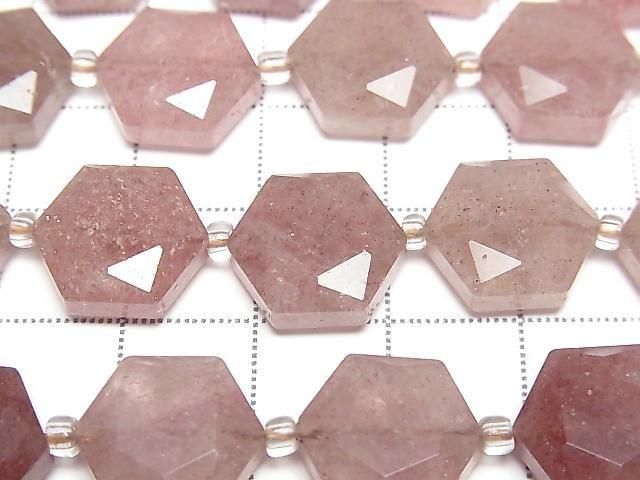 Pink Epidote AA+ Hexagram 12x13mm 1strand beads (approx. 15inch/36cm)