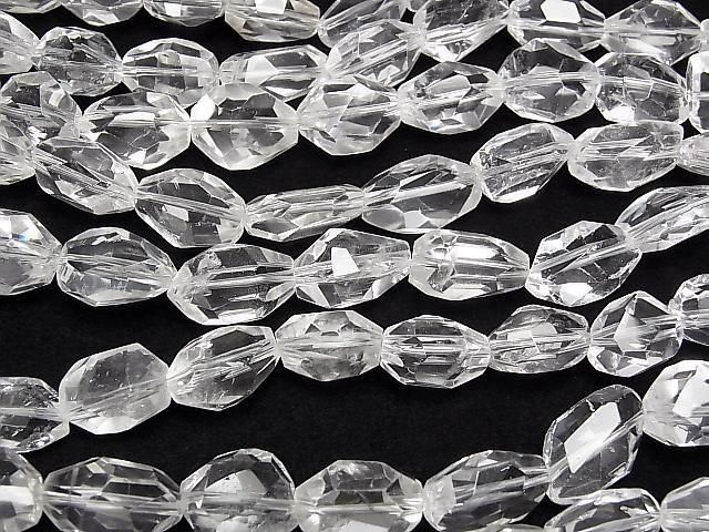 Crystal AAA- Faceted Nugget (half or 1 strand beads) (approx. 15 inches/37 cm)
