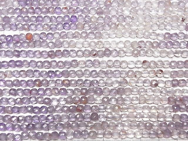 Garden Amethyst AAA- Cube Shape 4x4mm 1strand beads (approx. 15inch/37cm) High Quality!