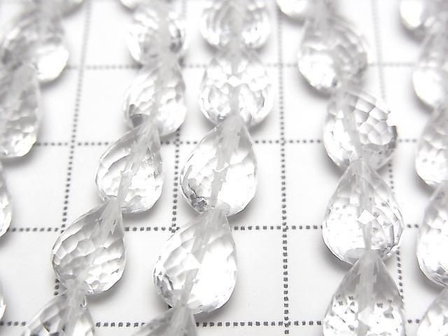 High Quality Crystal AAA Vertical Hole Faceted Drop Beads 10x7x7mm half or 1strand beads (approx. 7inch/18cm)