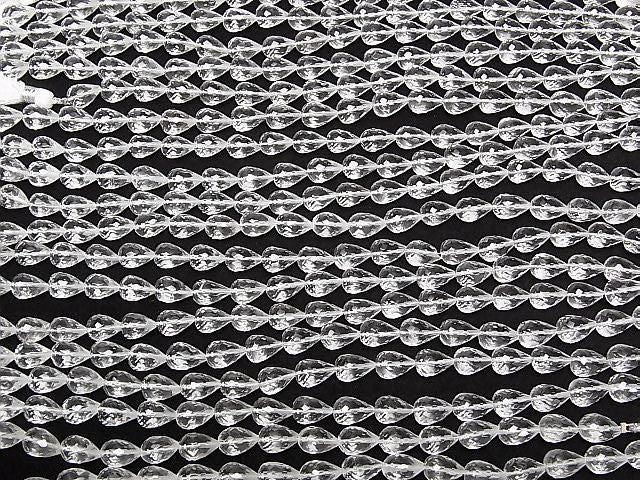 High Quality Crystal AAA Vertical Hole Faceted Drop Beads 10x7x7mm half or 1strand beads (approx. 7inch/18cm)