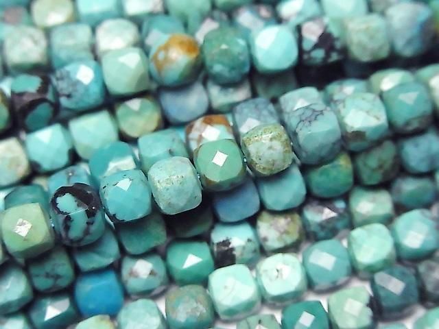 Turquoise AA++ Cube Shape 5x5x5mm half or 1strand beads (aprx.15inch/37cm)High Quality!