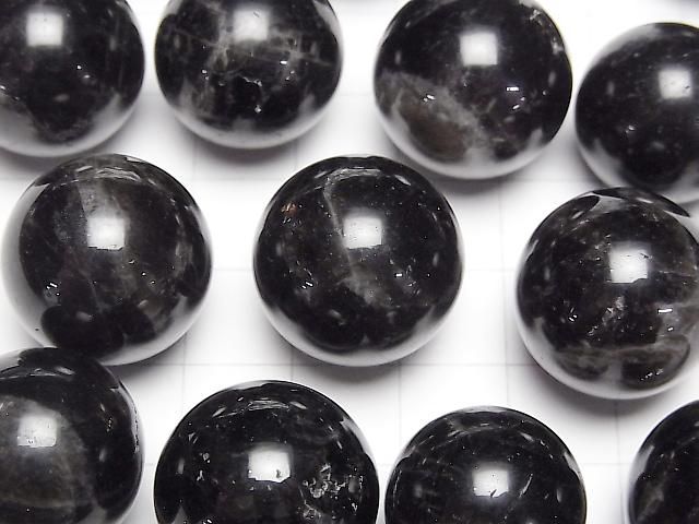 Morion Crystal Quartz AA Sphere Round 20mm 1pc