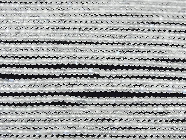 Royal Blue Moonstone AA+ Faceted Button Rondelle 3x3x2mm 1strand beads (approx. 15inch/37cm) High Quality!