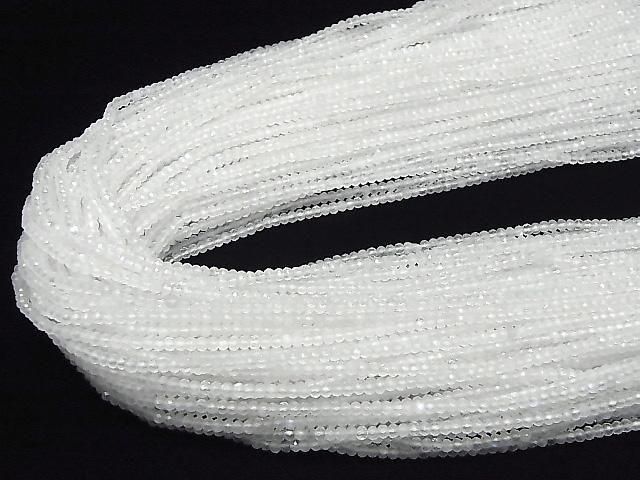 Royal Blue Moonstone AA+ Faceted Button Rondelle 3x3x2mm 1strand beads (approx. 15inch/37cm) High Quality!