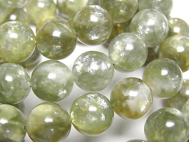Green Lepidolite Round 12mm 1strand beads (Bracelet)