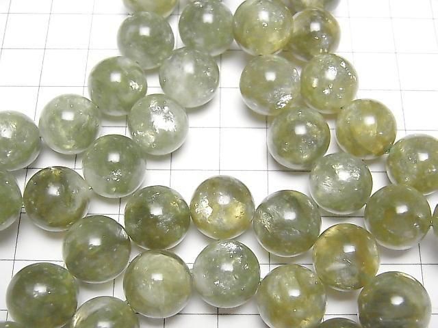 Green Lepidolite Round 12mm 1strand beads (Bracelet)