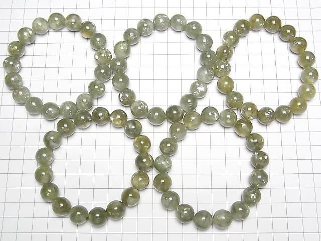 Green Lepidolite Round 12mm 1strand beads (Bracelet)