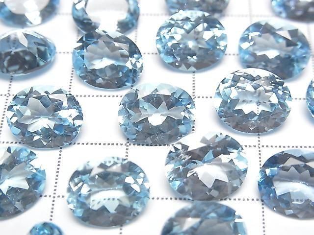 High Quality Sky Blue Topaz AAA Loose Stone Oval Faceted 12x10mm 1pc