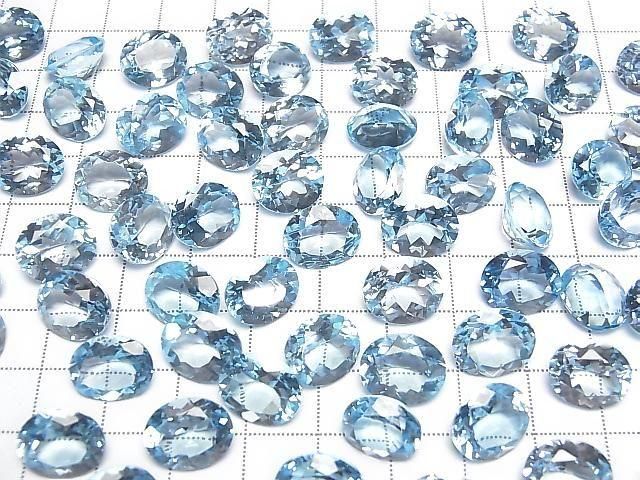 High Quality Sky Blue Topaz AAA Loose Stone Oval Faceted 12x10mm 1pc