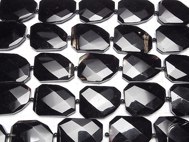Black Agate Faceted Nugget 1strand beads (approx. 12 inches/30 cm)