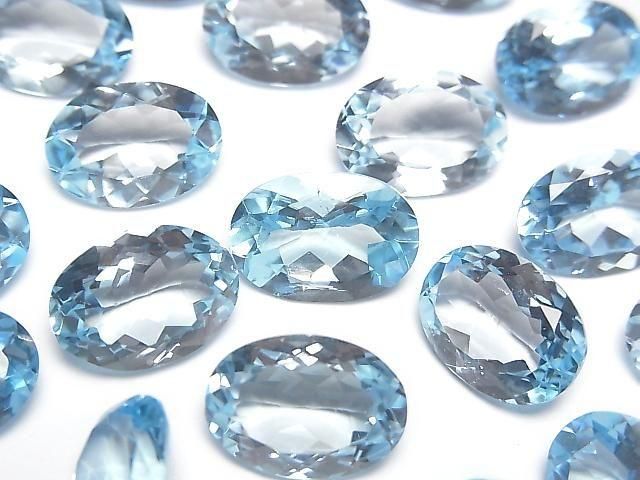 High Quality Sky Blue Topaz AAA Loose Stone Oval Faceted 14x10mm 1pc