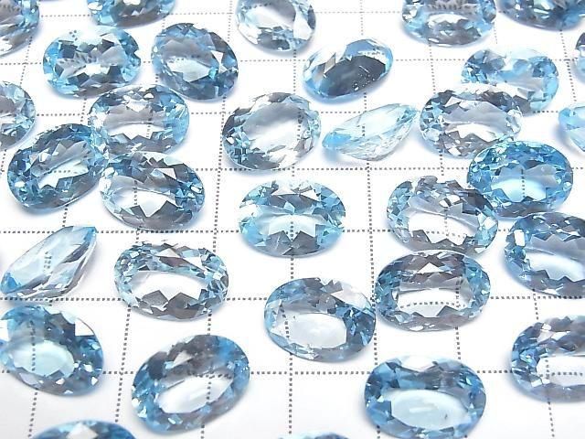 High Quality Sky Blue Topaz AAA Loose Stone Oval Faceted 14x10mm 1pc