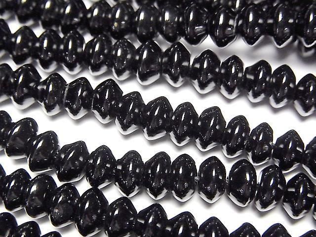 Onyx Rondelle 6x6x3.5mm 1strand beads (aprx.14inch/34cm)