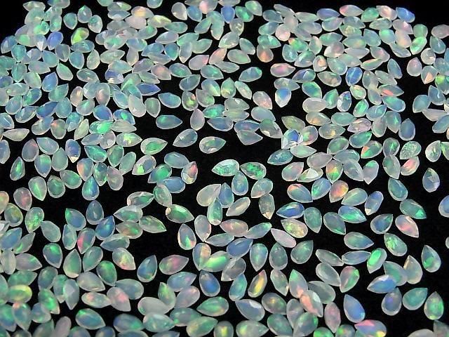 High Quality Ethiopian Opal AAA Loose Stone Pear Shape Faceted 5x3mm 10pcs