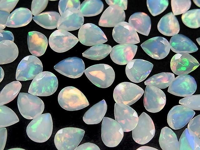 High Quality Ethiopian Opal AAA Loose Stone Pear Shape Faceted 9x7mm 2pcs