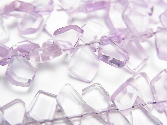 High Quality Pink Amethyst AAA- Rough Slice Faceted Half or 1strand beads (approx. 7 inches/18 cm)