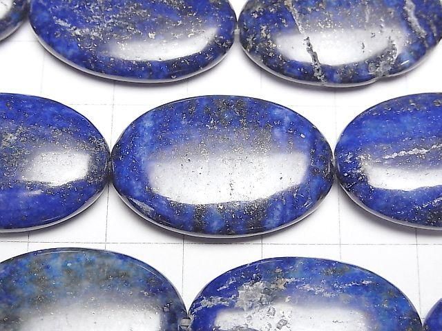 Lapislazuli AA+ Oval 30x20mm half or 1strand beads (aprx.13inch/32cm)