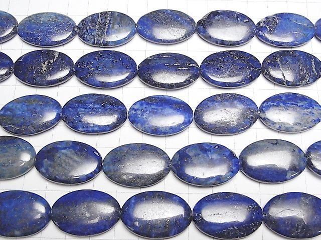Lapislazuli AA+ Oval 30x20mm half or 1strand beads (aprx.13inch/32cm)