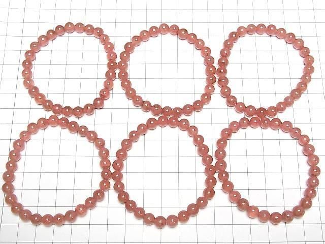 High-quality Peruvian Rhodochrosite AAA- Round 6.5mm 1strand beads (Bracelet)