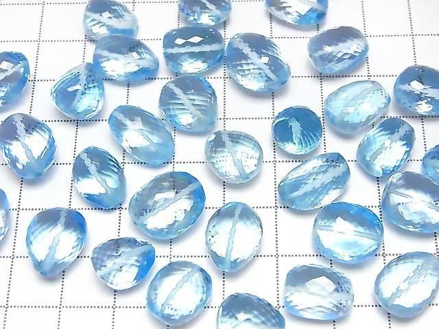 High Quality Sky Blue Topaz AAA Faceted Nugget 3pcs
