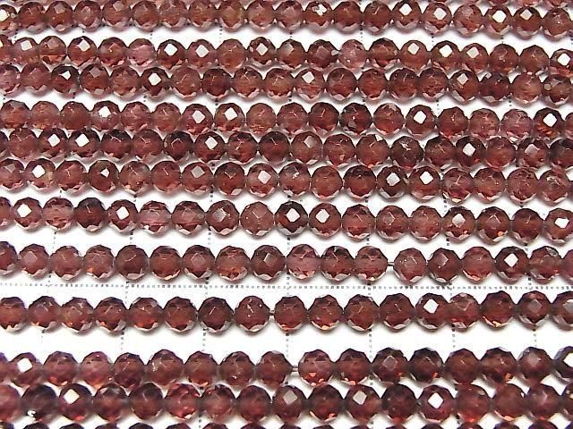 Champagne Garnet AAA- Faceted Round 4mm 1strand beads (approx. 15 inches/37 cm) High Quality!