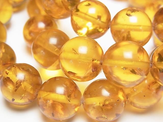 Amber (Baltic Amber) Round 11.5mm Light Brown Color 1 Strand (Bracelet)