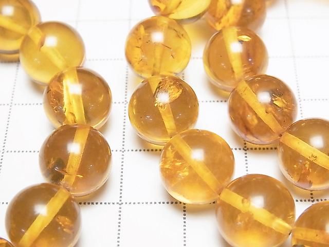 Amber (Baltic Amber) Round 11.5mm Light Brown Color 1 Strand (Bracelet)