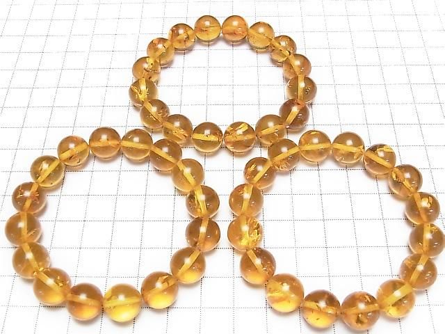 Amber (Baltic Amber) Round 11.5mm Light Brown Color 1 Strand (Bracelet)