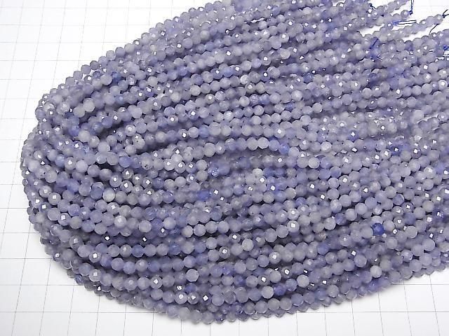 Tanzanite AA+ Faceted Round 4.5mm half or 1strand beads (aprx.15inch/36cm)High Quality!