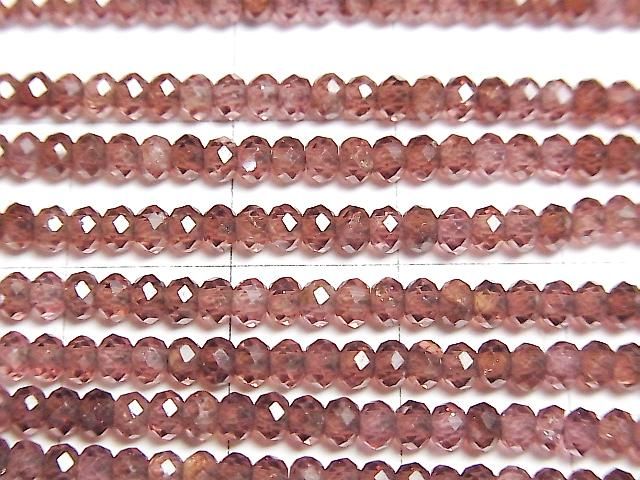 Champagne Garnet AAA Faceted Button Rondelle 3x3x2mm 1strand beads (approx. 15inch/37cm) High Quality!