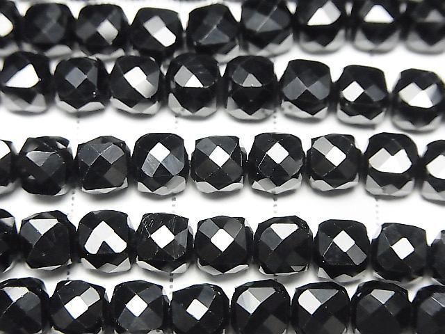 High Quality Black Spinel AAA Cube Shape 6x6x6mm half or 1strand beads (aprx.15inch/36cm)High Quality!