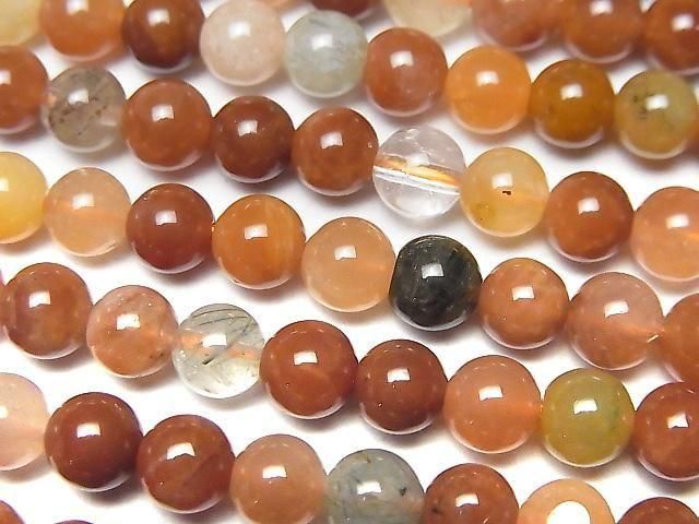 Multicolor Rutilated Quartz AAA- Round 6mm 1strand beads (aprx.15inch/36cm)