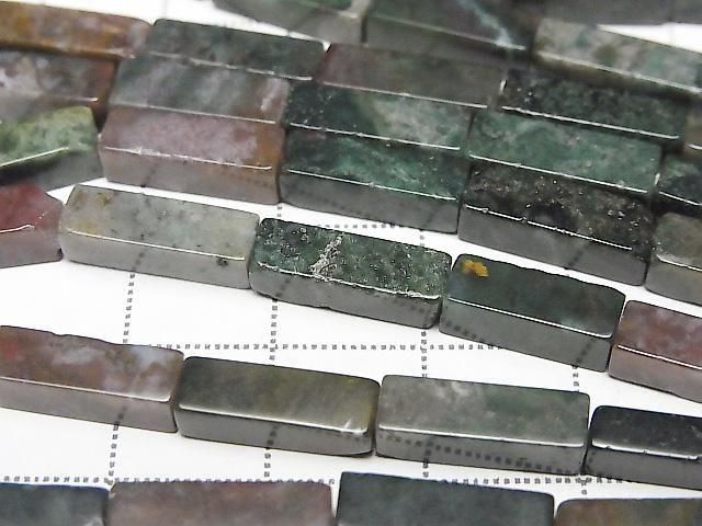 Indian Agate 4-Faceted Faceted Tube 13x4x4mm 1strand beads (approx. 14inch/35cm)