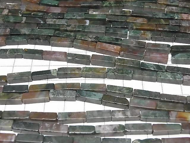 Indian Agate 4-Faceted Faceted Tube 13x4x4mm 1strand beads (approx. 14inch/35cm)