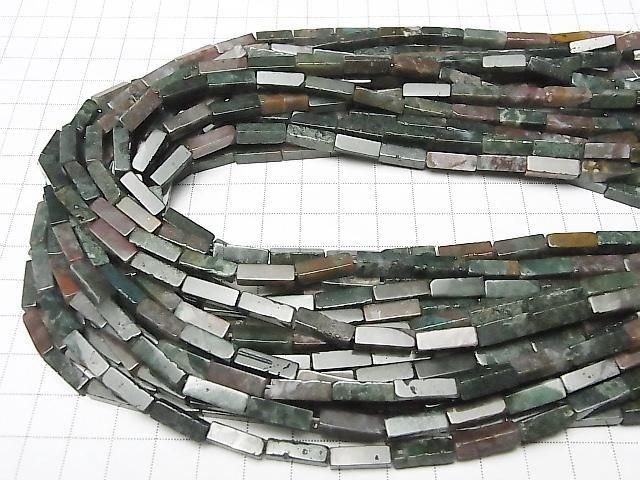 Indian Agate 4-Faceted Faceted Tube 13x4x4mm 1strand beads (approx. 14inch/35cm)