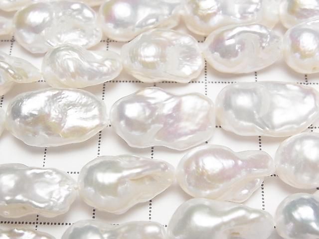 Fresh Water Pearl AAA- Baroque 13-20mm White 1strand beads (approx. 15 inches/36 cm)