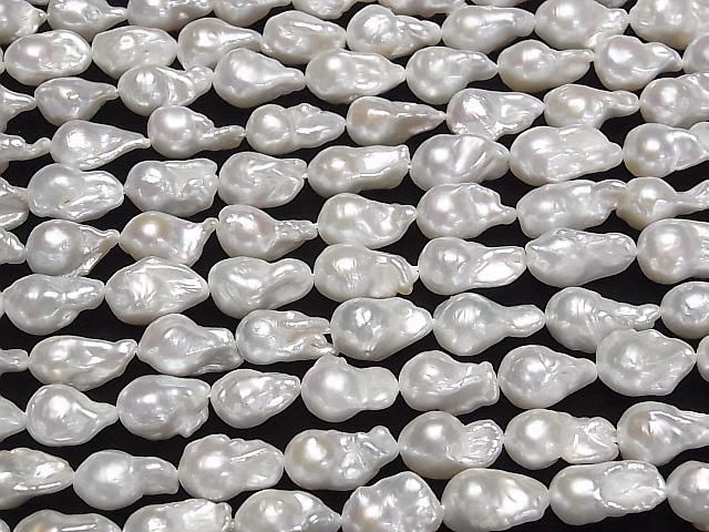 Fresh Water Pearl AAA- Baroque 13-20mm White 1strand beads (approx. 15 inches/36 cm)
