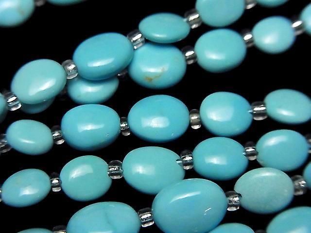 Kingman Turquoise AA++ Oval (Smooth) half or 1strand beads (aprx.7inch/18cm)